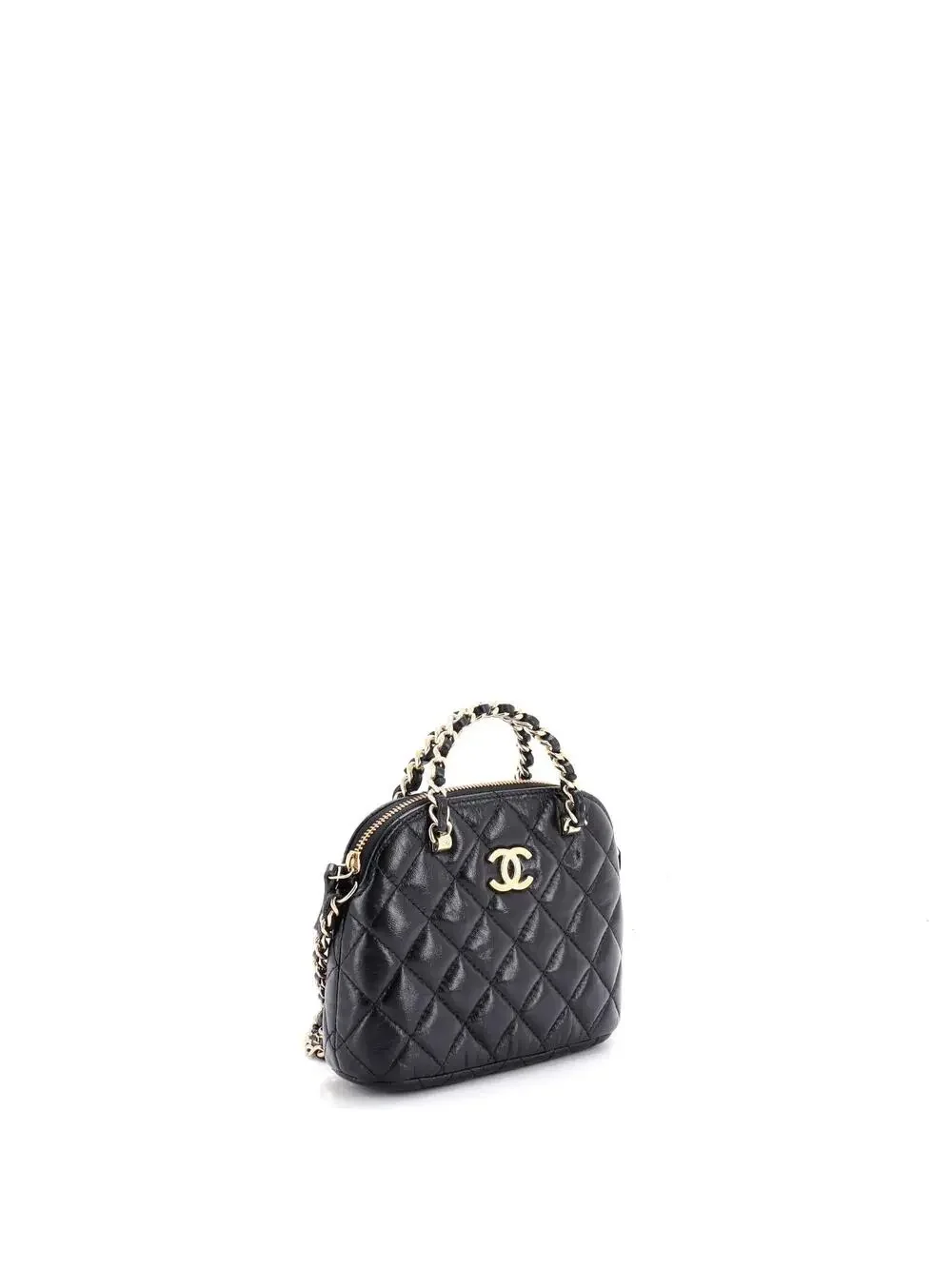 Chanel Cc Dome Zip Clutch With Chain #254465C48B